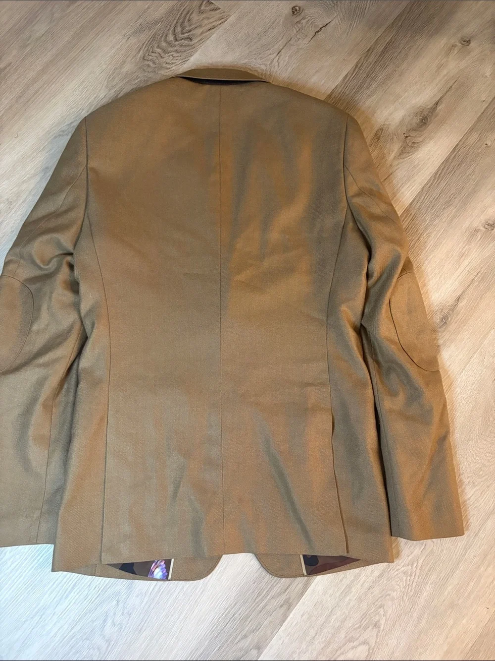 Paisley and Gray Slim Fit Blazer Tan Butterfly Camo Lining business casual 38L